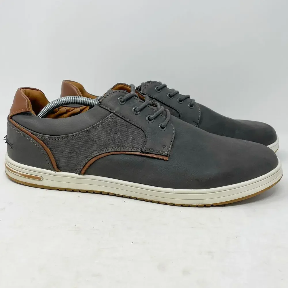 Steve Madden Grey Jalen Leather Sneakers Mens Size 13 *READ*